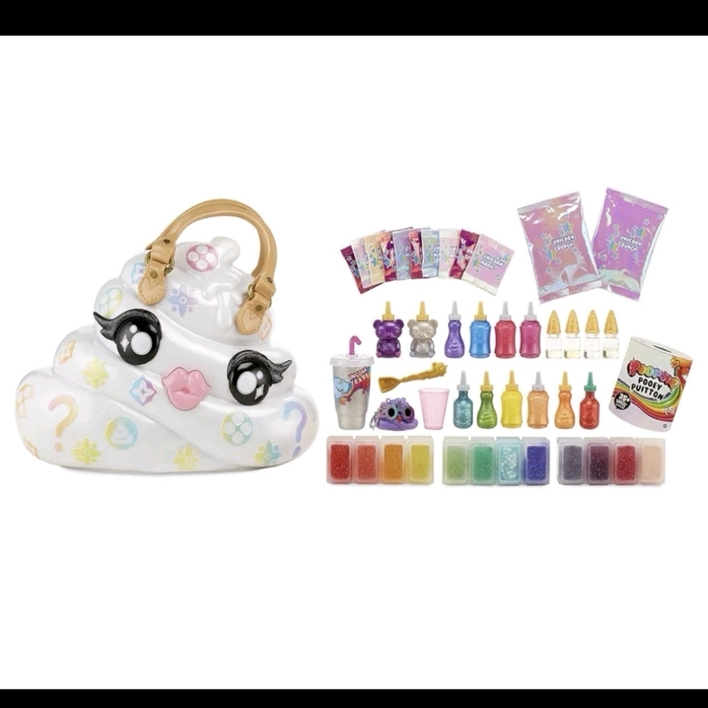 Poopsie Pooey Puitton DIY Slime Kit Carrying Case Purse Poop 35+ Magic Surprises